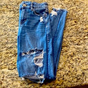 American eagle curvy high rise jegging light wash jeans